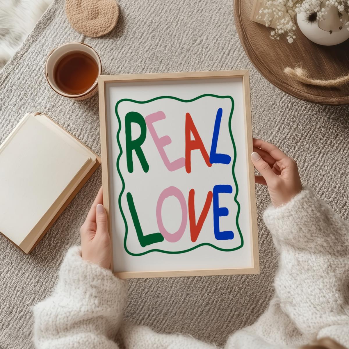 Real Love Retro Colourful Playful Song Lyric Music Christmas Giclée Art Print A2 | A2 | 420 X 594Mm | Fanclub – image 7