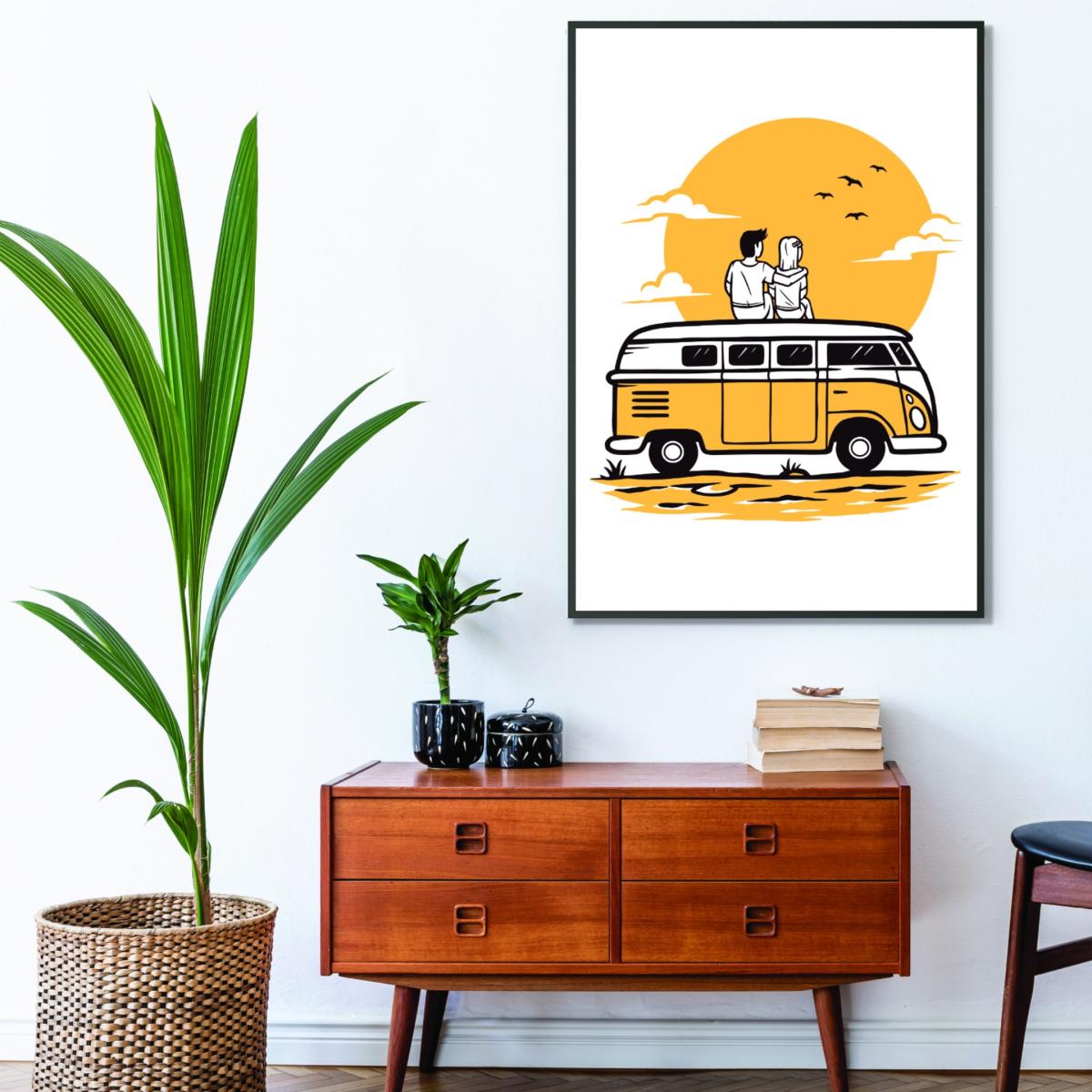 Yellow / Orange Did You See The Sunset Last Night? A4 210 X 297Mm Stanley Print House – image 3
