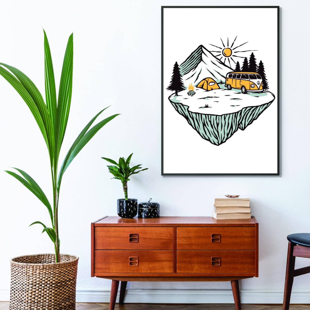 Yellow / Orange Camp Vibes Large Stanley Print House – image 3