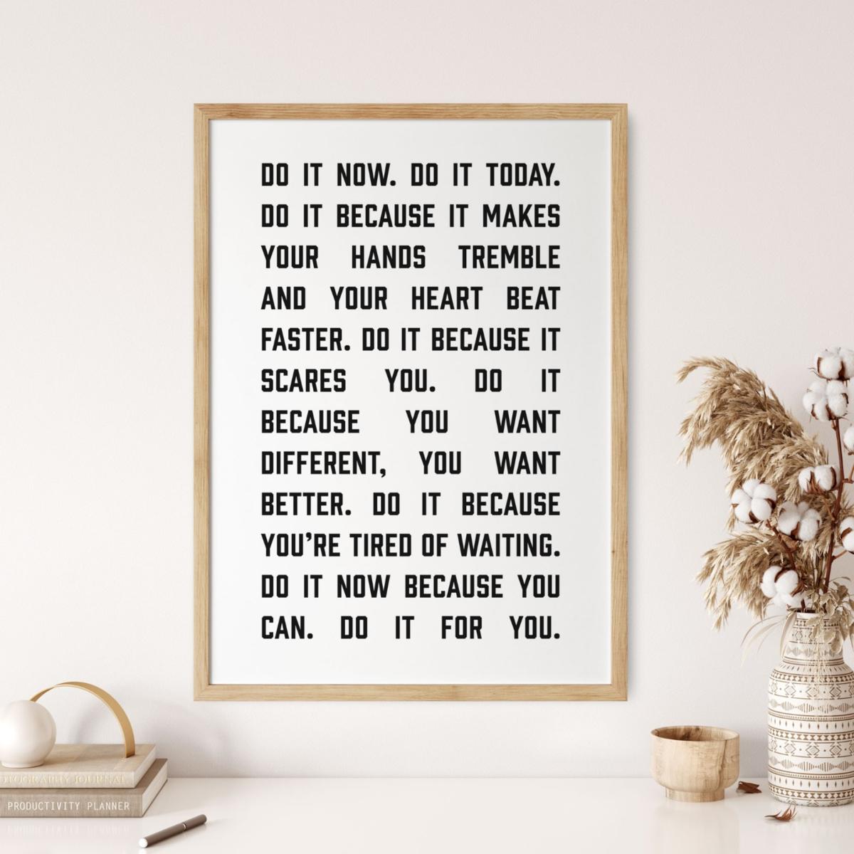 Black Do It Now - A2 Poster Size A2 420 X 594Mm The Native State – image 2