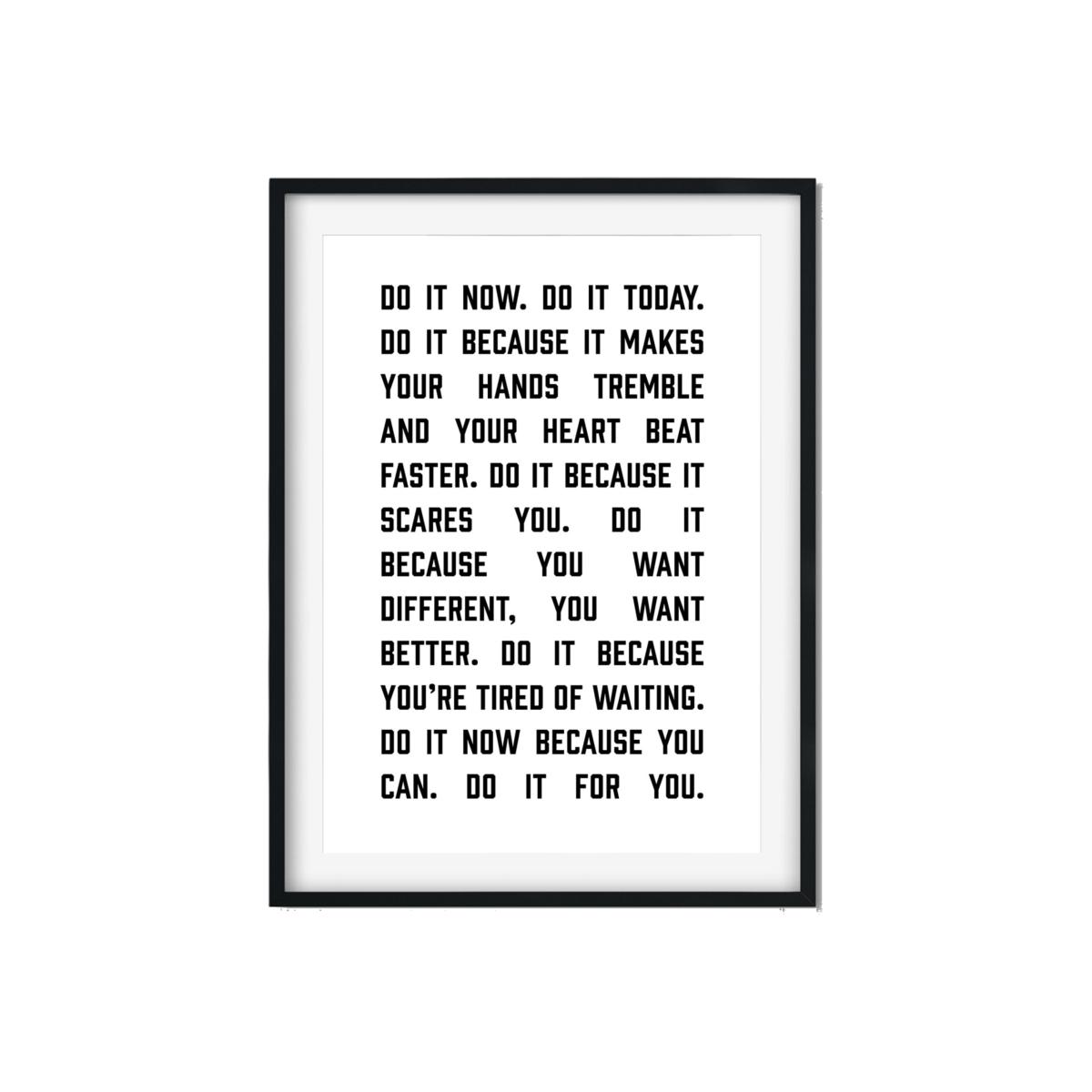 Black Do It Now - A2 Poster Size A2 420 X 594Mm The Native State – image 1