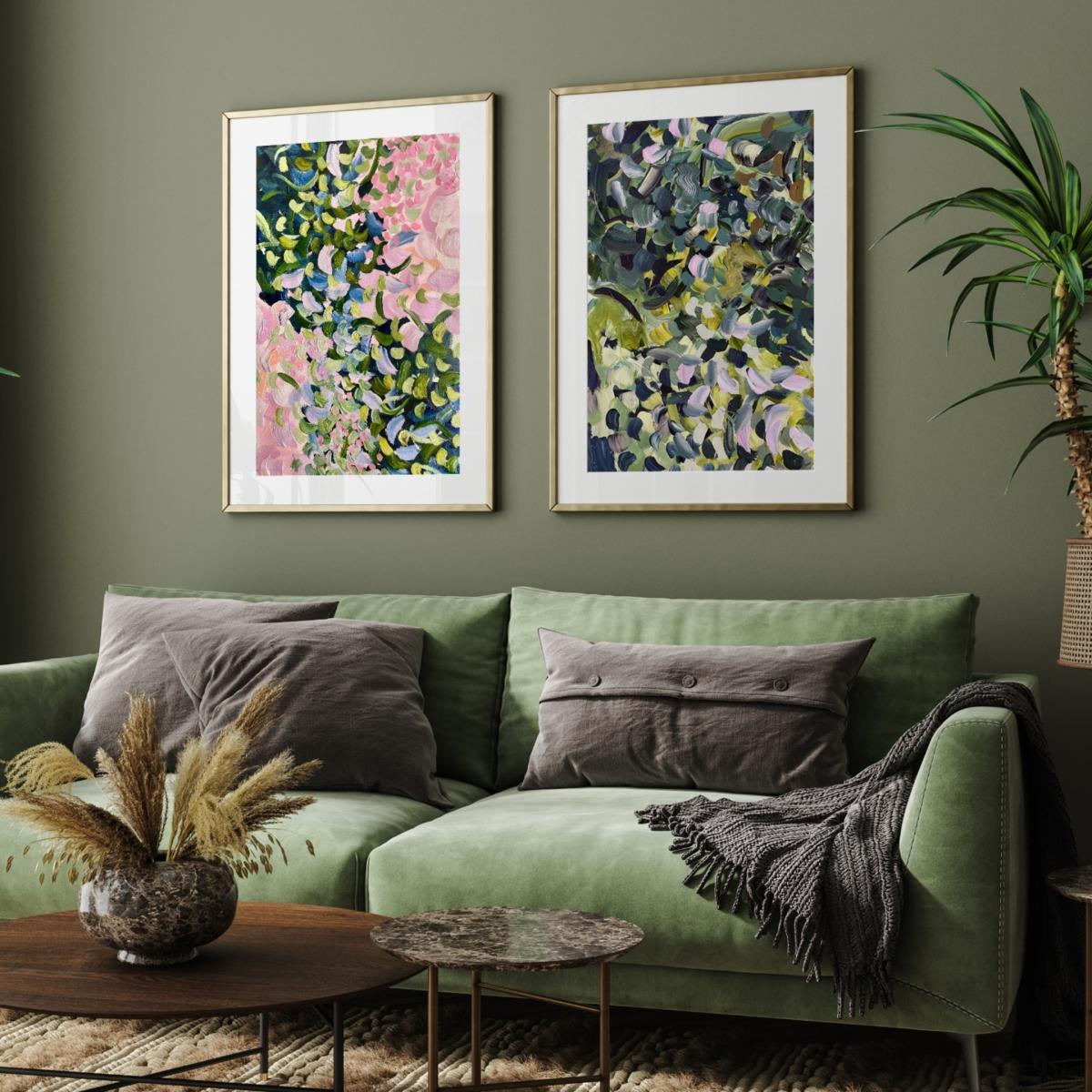 Green Spring Breaks Loose - Large Abstract Print Jessica Slack Studio – image 2