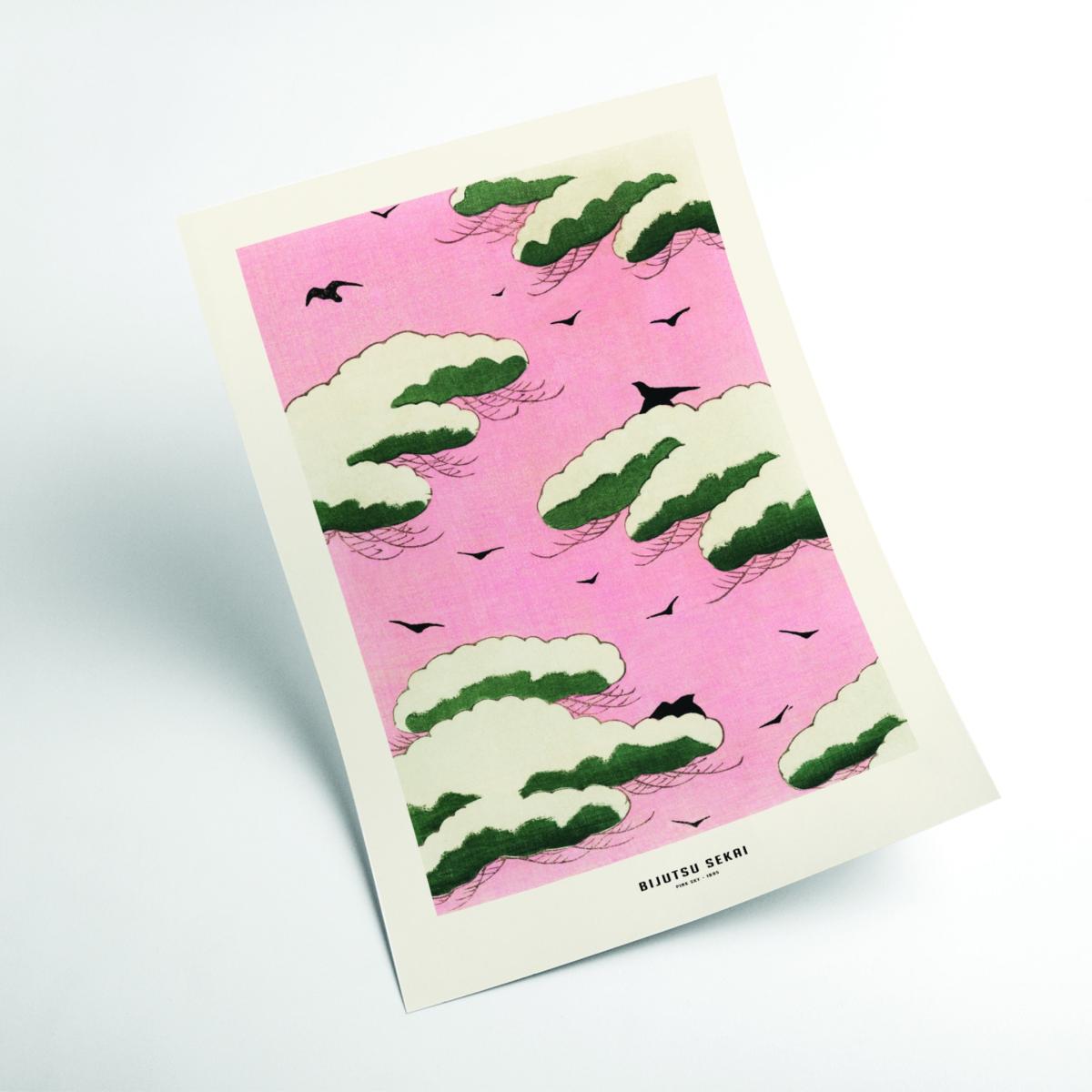 Pink / Purple Bijutsu Sekai - Pink Sky A2 420 X 594Mm Stanley Print House – image 2