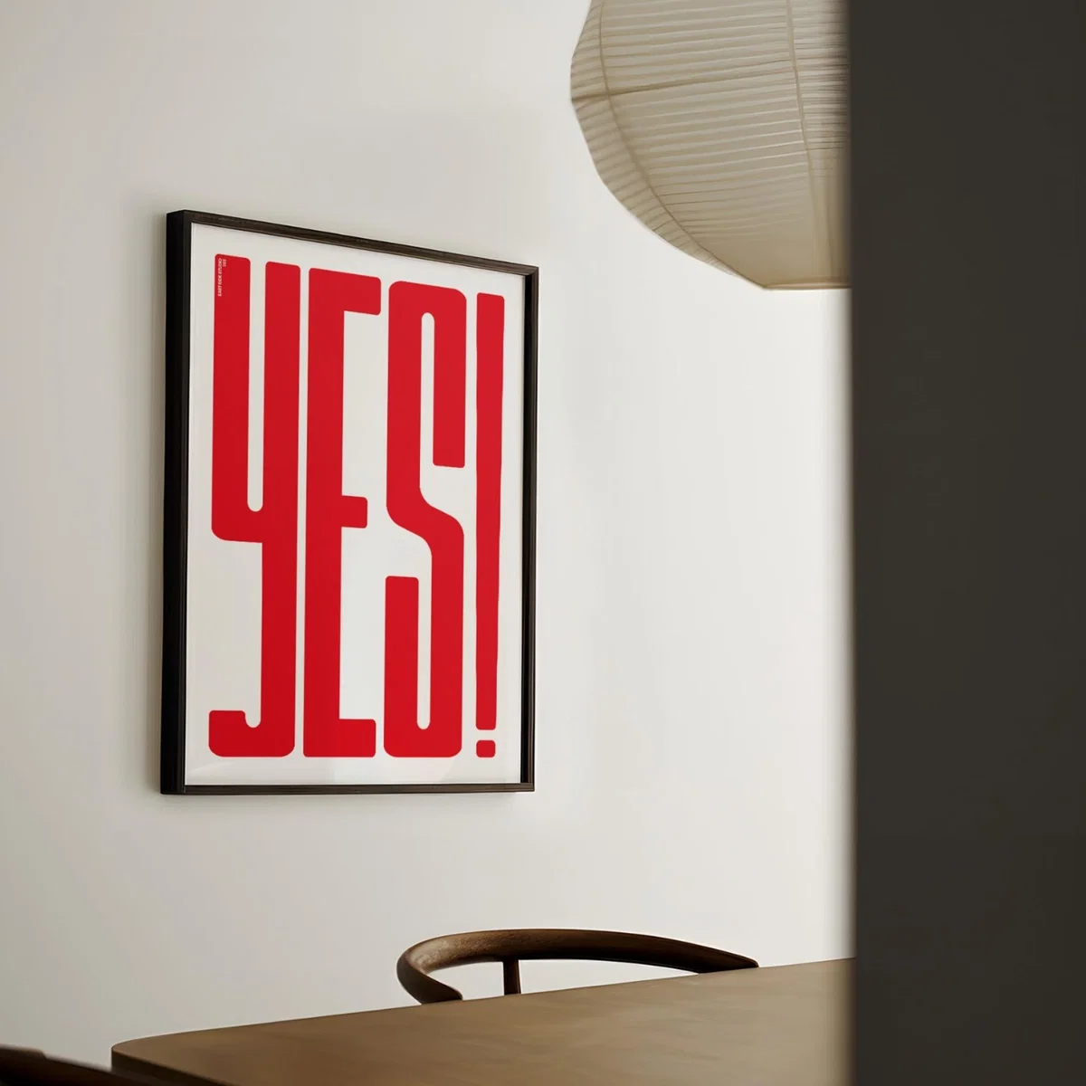 Red Yes! Crimson - Giclee Fine Art Print - Small | A3 | 297 X 420Mm | East Side Studio London – image 2