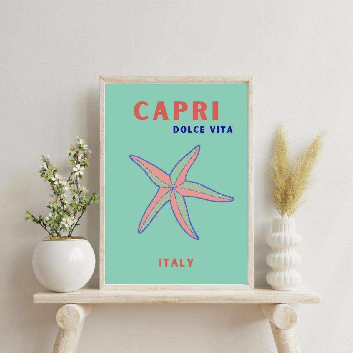 Capri Starfish Dolce Vita Poster | Artchi – image 2