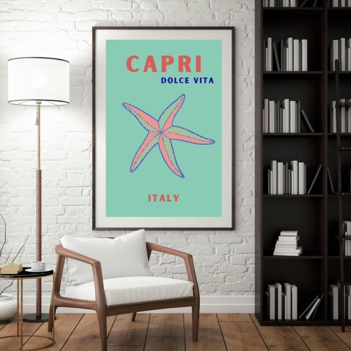 Capri Starfish Dolce Vita Poster | Artchi – image 3