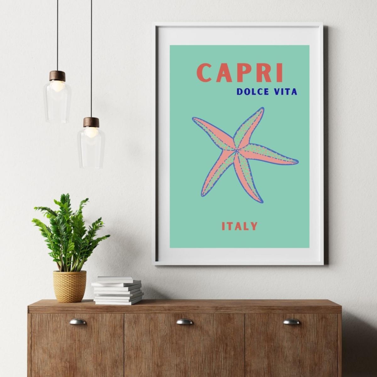Capri Starfish Dolce Vita Poster | Artchi – image 4
