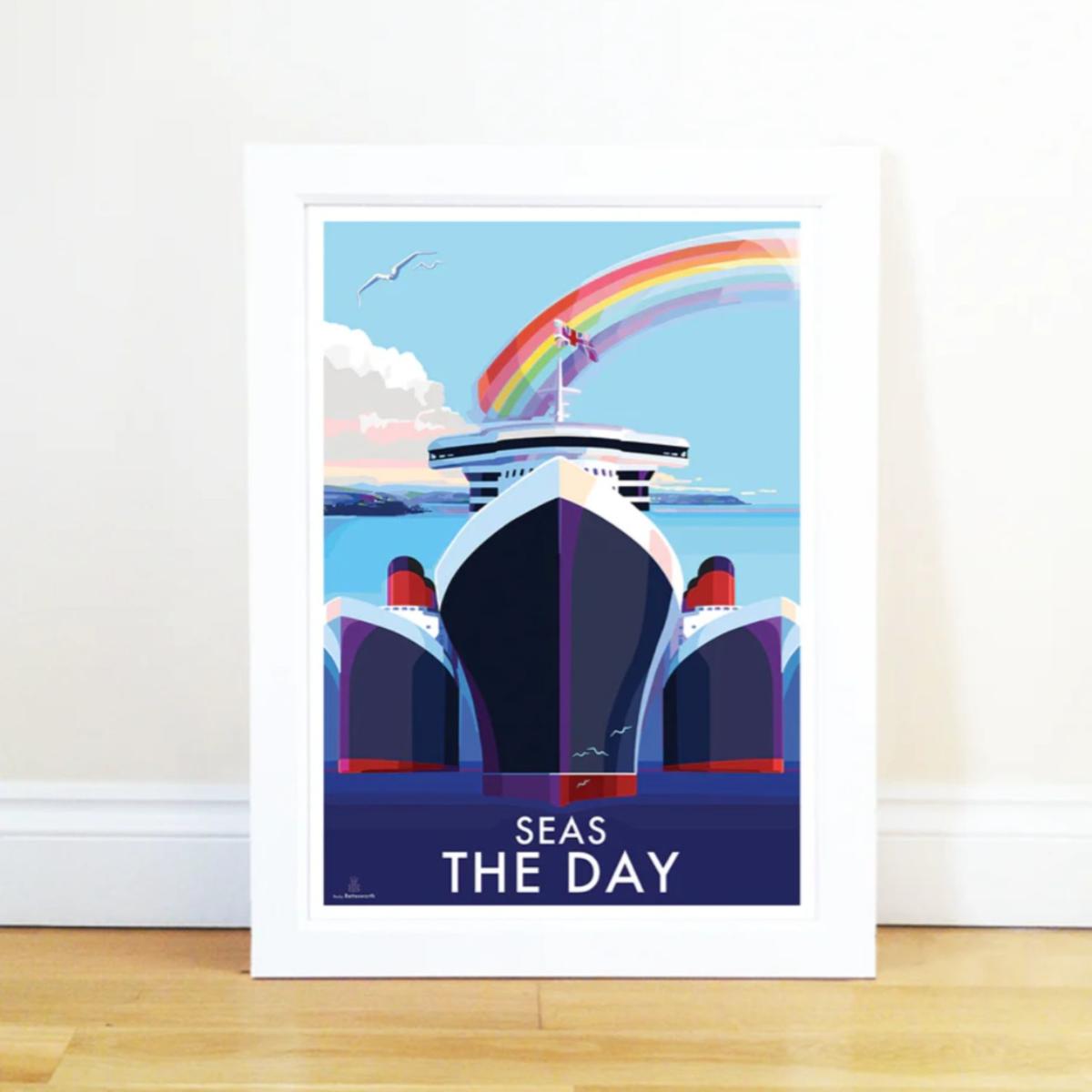 Seas The Day Quote Print | A4 | 210 X 297Mm | Becky Bettesworth – image 2