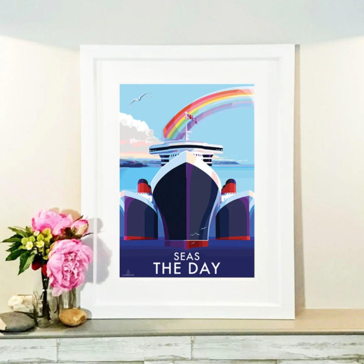 Seas The Day Quote Print | A4 | 210 X 297Mm | Becky Bettesworth – image 3