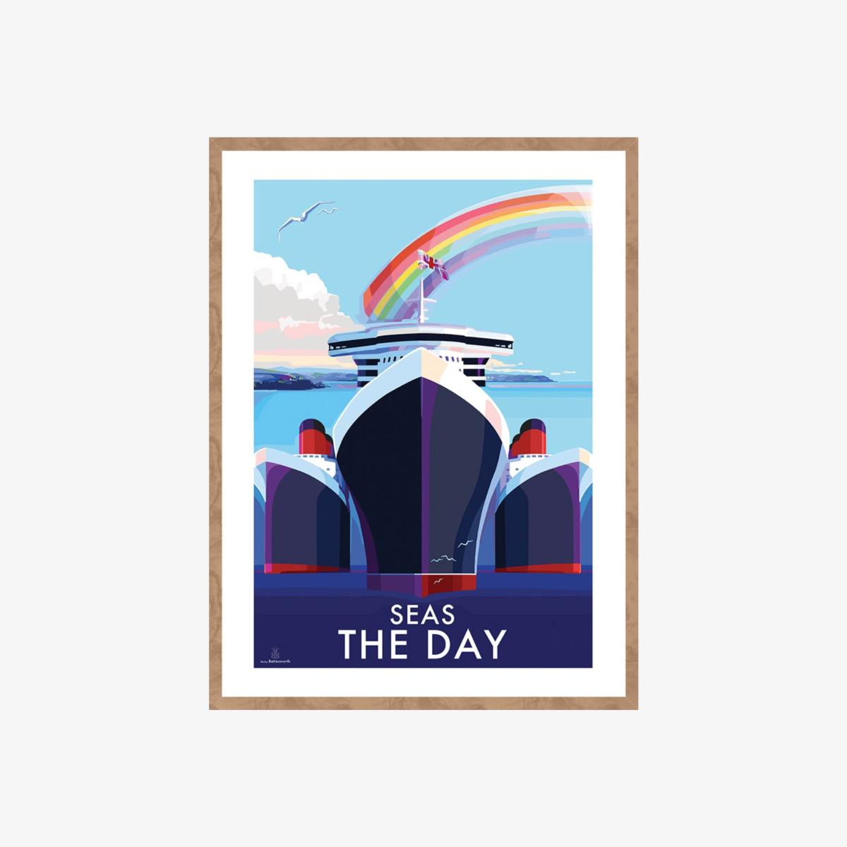 Seas The Day Quote Print | A4 | 210 X 297Mm | Becky Bettesworth – image 1