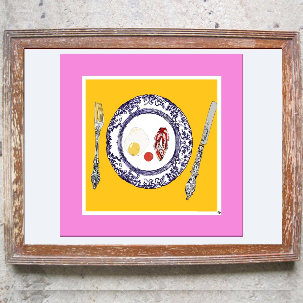 The Egg & Bacon Plate Limited Edition Signed Print Jessica Russell Flint – image 2