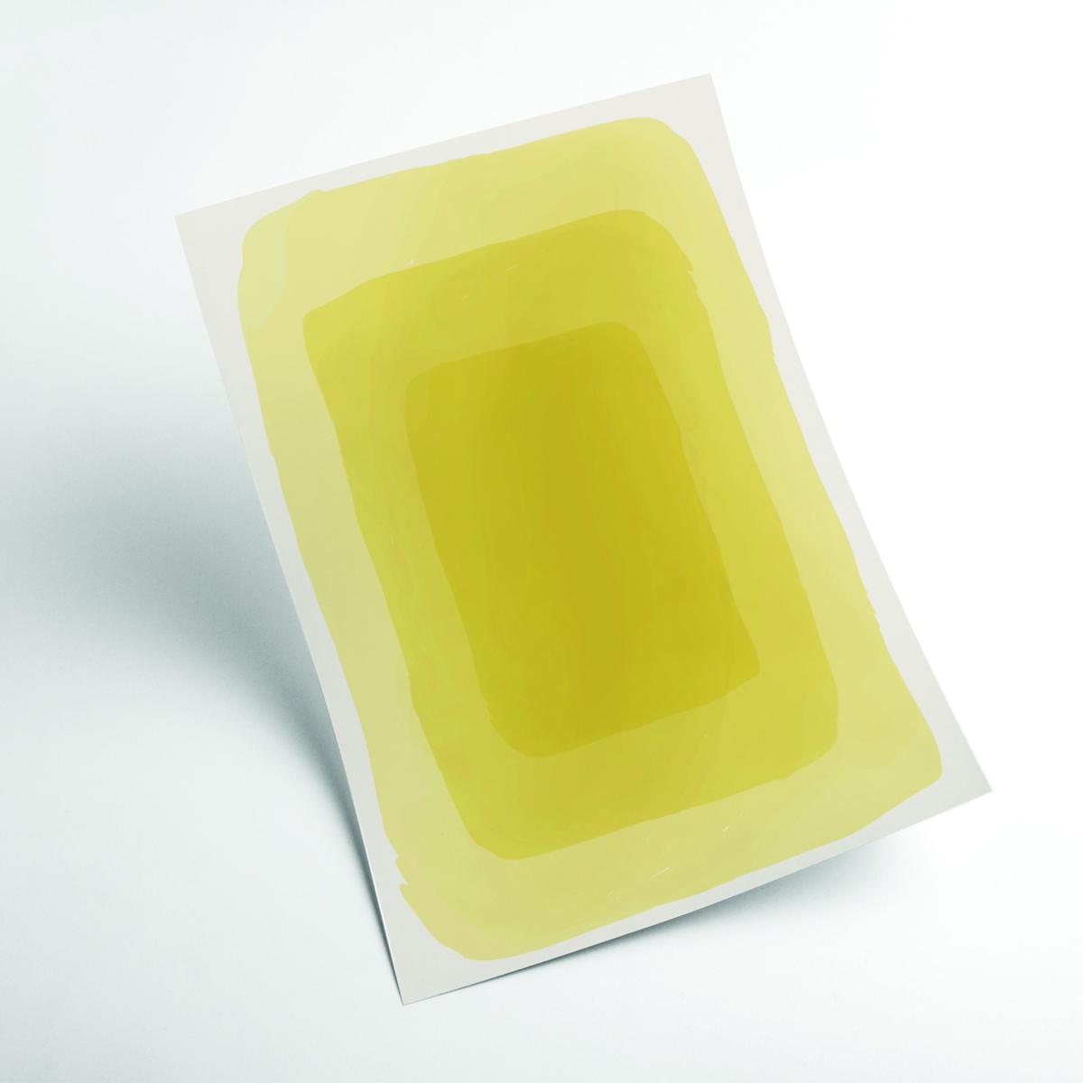 Yellow / Orange Yellow Watercolor Shapes #3 Extra Large Stanley Print House – image 2