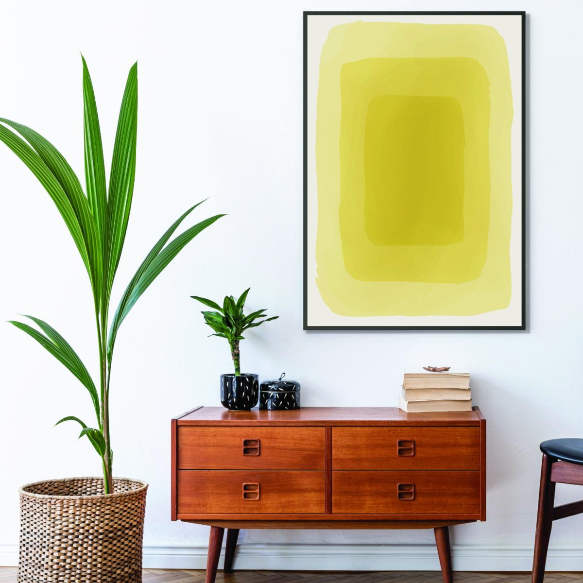 Yellow / Orange Yellow Watercolor Shapes #3 Extra Large Stanley Print House – image 3