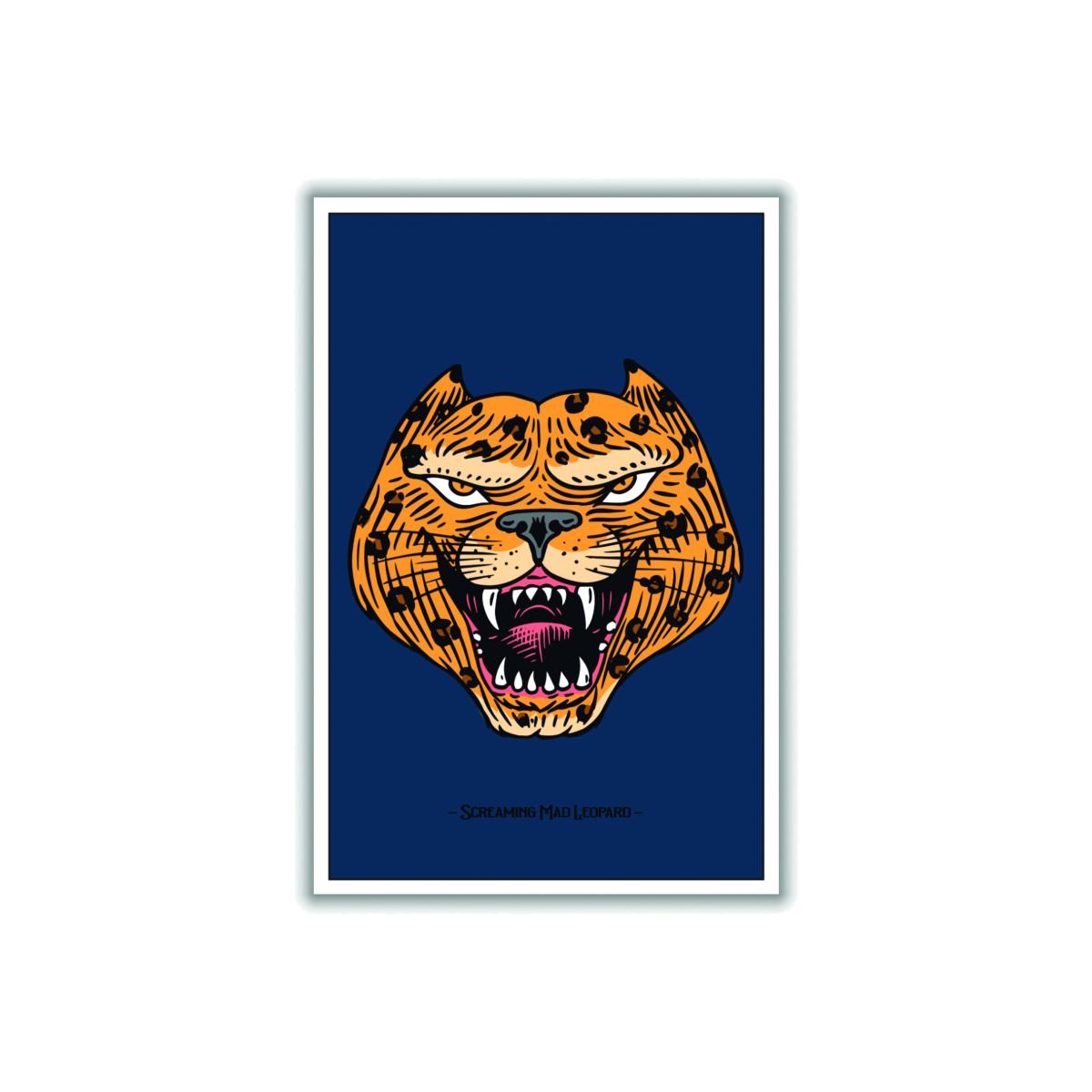 Gold Screaming Mad Leopard A4 210 X 297Mm Stanley Print House – image 1