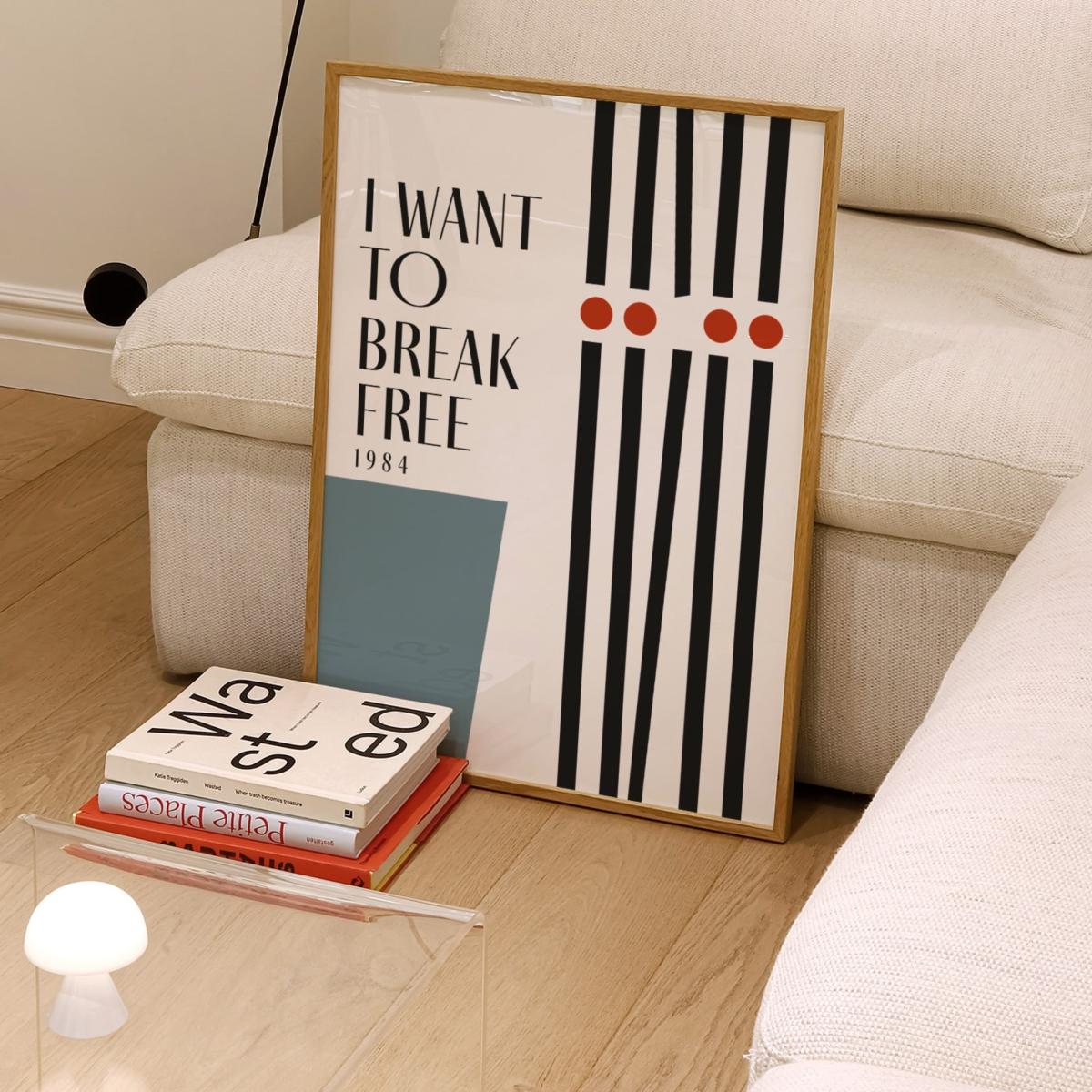 I Want To Break Free Queen Inspired Retro Giclée Art Print A3 297 X 420Mm Fanclub – image 2