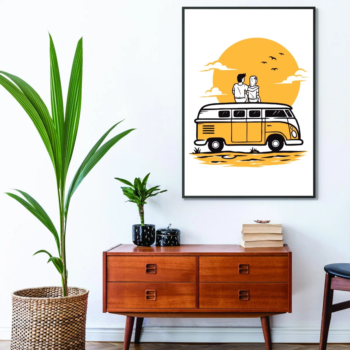Yellow / Orange Did You See The Sunset Last Night? A2 420 X 594Mm Stanley Print House – image 3