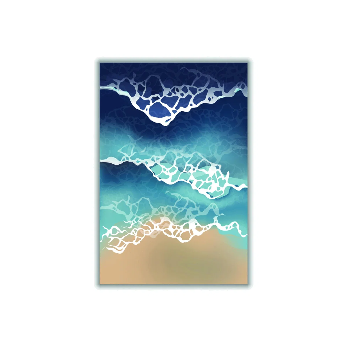 Blue Ocean Waves Large Stanley Print House – image 1