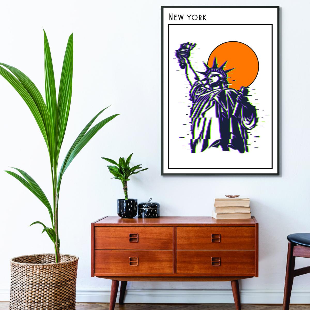 Yellow / Orange New York A3 297 X 420Mm Stanley Print House – image 3