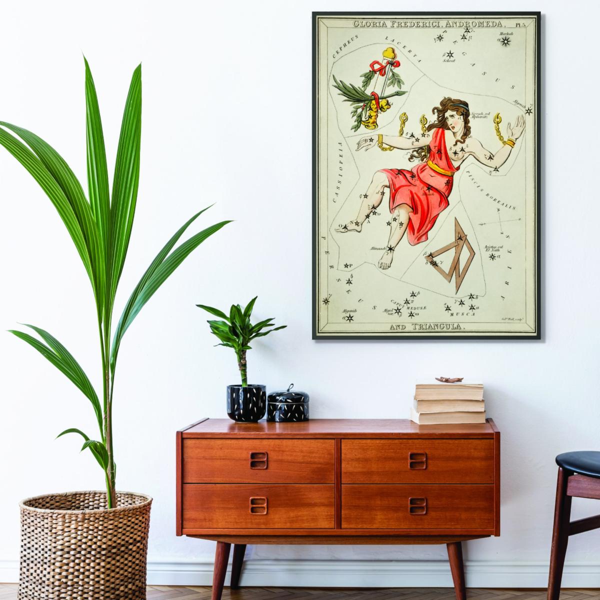 Yellow / Orange Astronomical Chart Illustration Of Gloria Frederici Andromeda A1 594 X 841Mm Stanley Print House – image 3