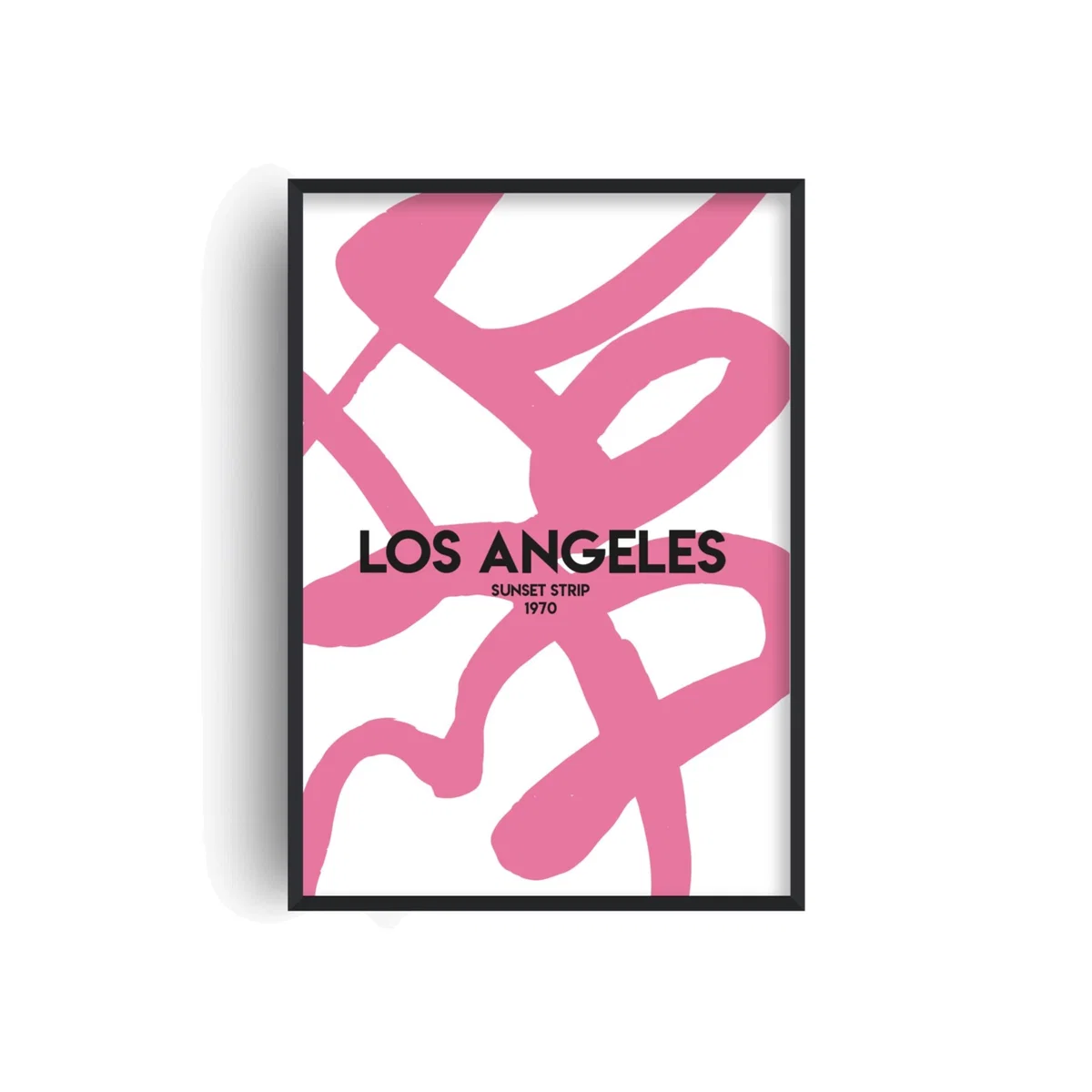 Pink / Purple Exclusive Los Angeles Abstract Giclée Art Print A3 | Fanclub – image 1