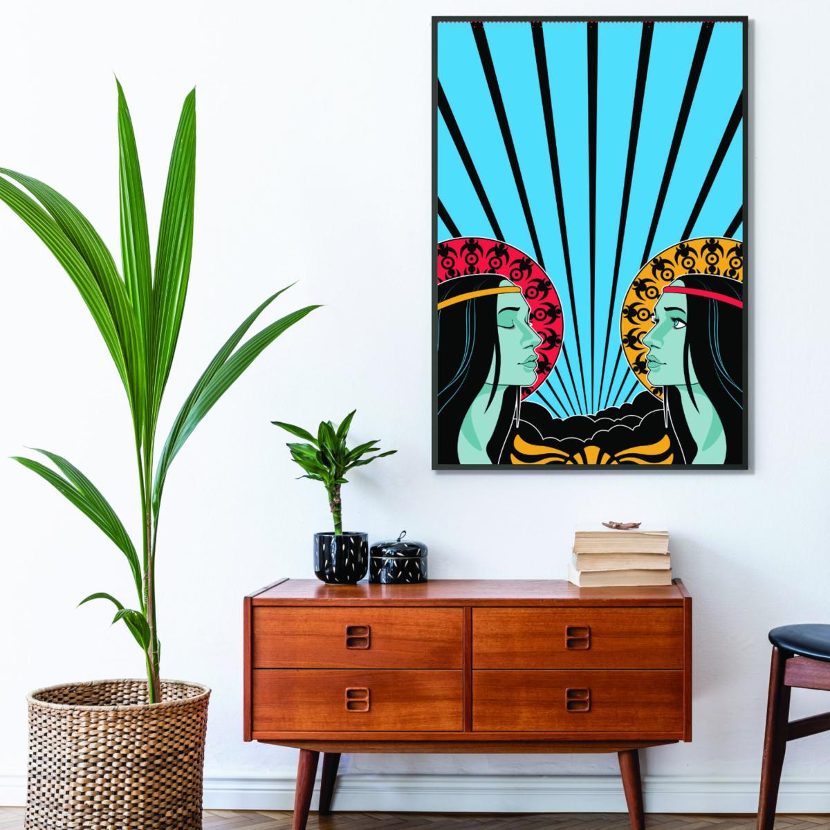 Blue 70'S Woman Series #4 A1 594 X 841Mm Stanley Print House – image 3