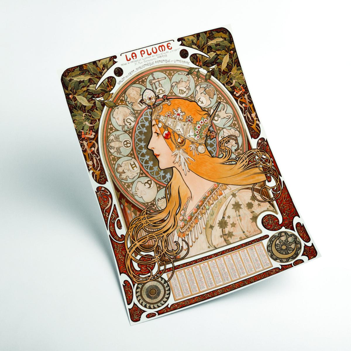 Brown Zodiaque Or La Plume A2 420 X 594Mm Stanley Print House – image 2
