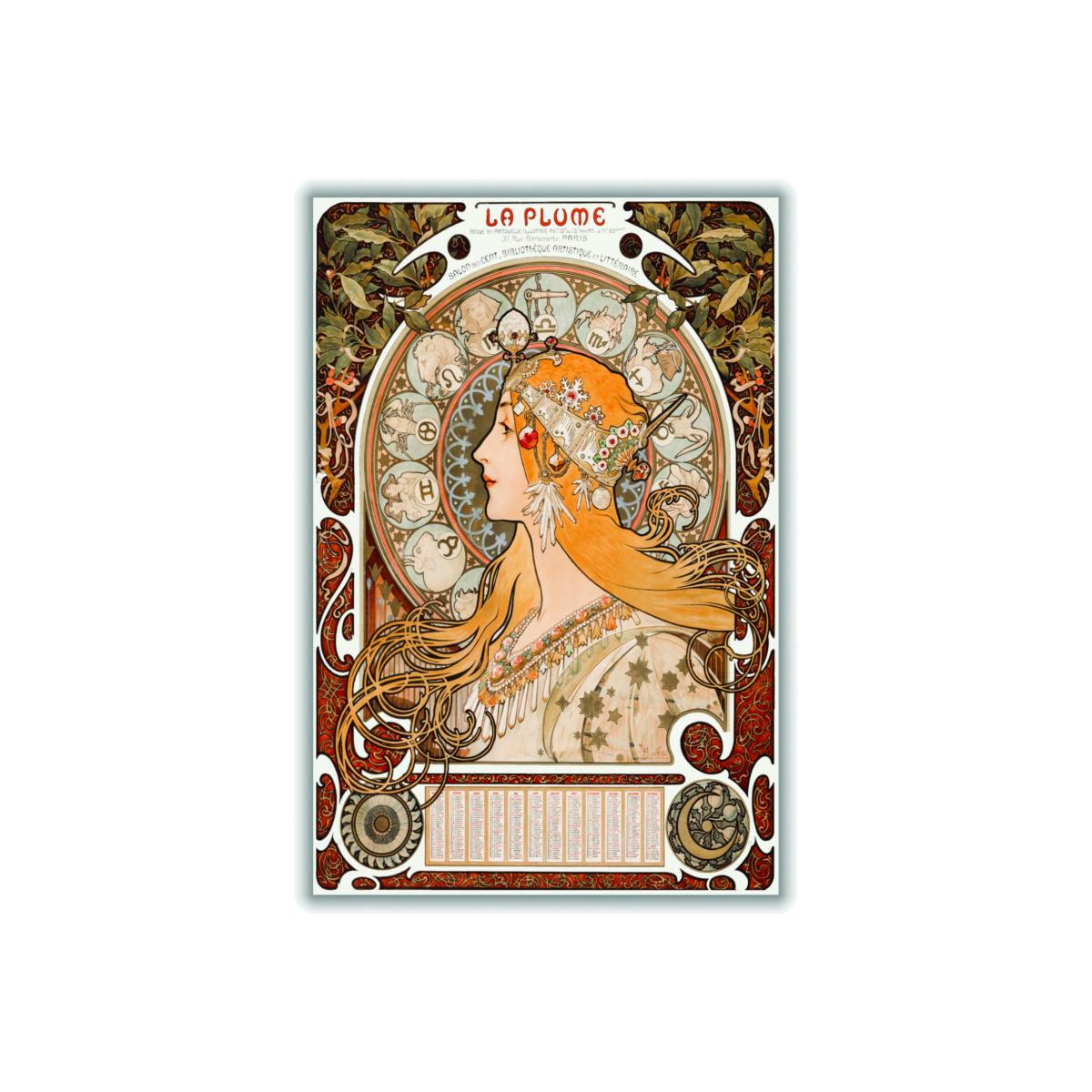 Brown Zodiaque Or La Plume A2 420 X 594Mm Stanley Print House – image 1
