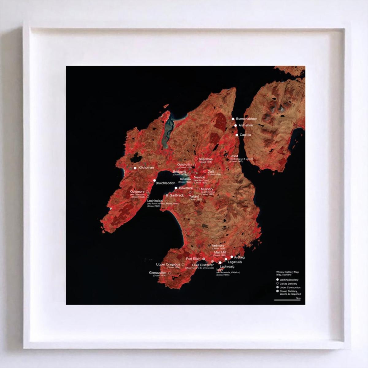 Black / Red Whisky Distillery Map Of Islay Scotland Studio Story – image 4