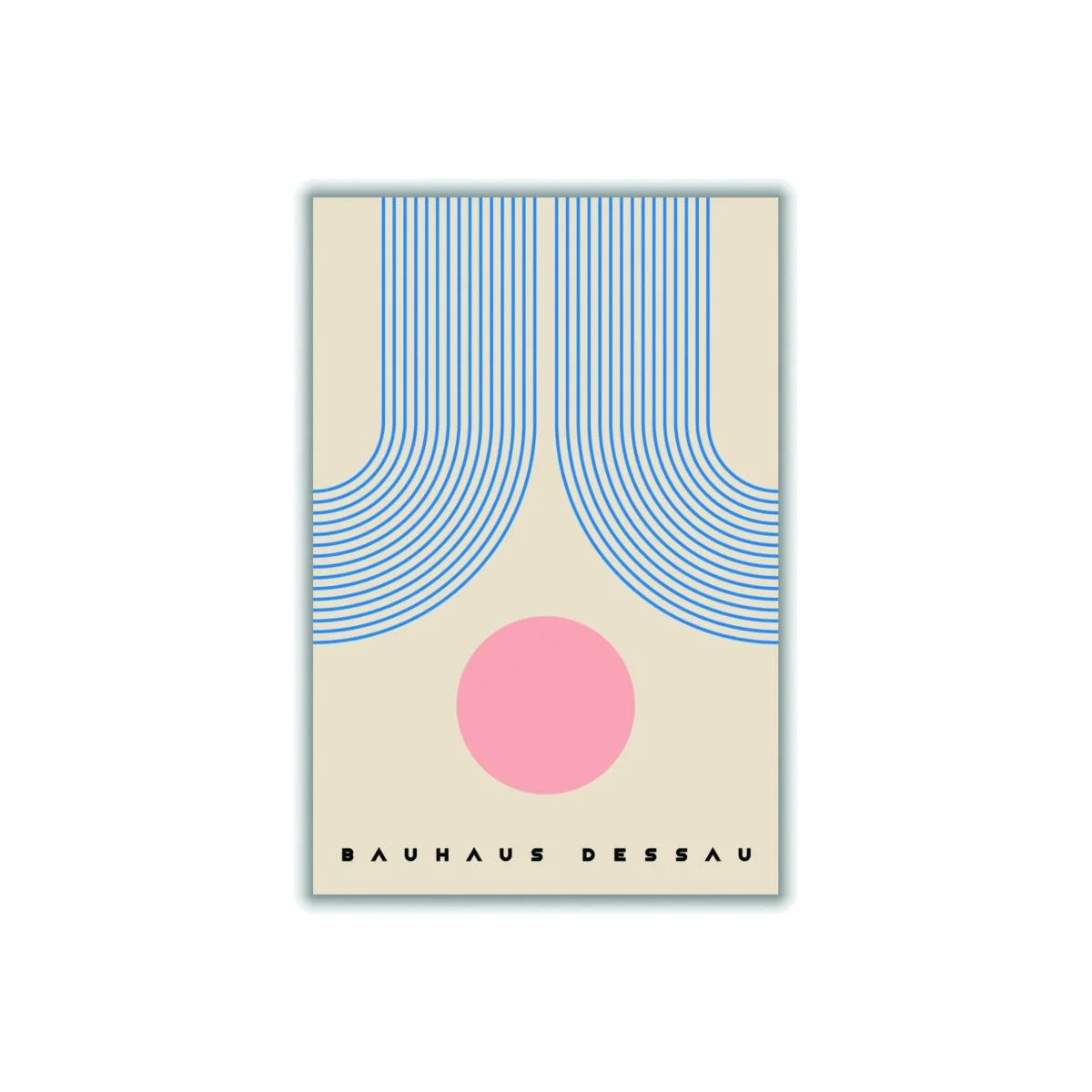 Rose Gold Bauhaus Design A1 594 X 841Mm Stanley Print House – image 1