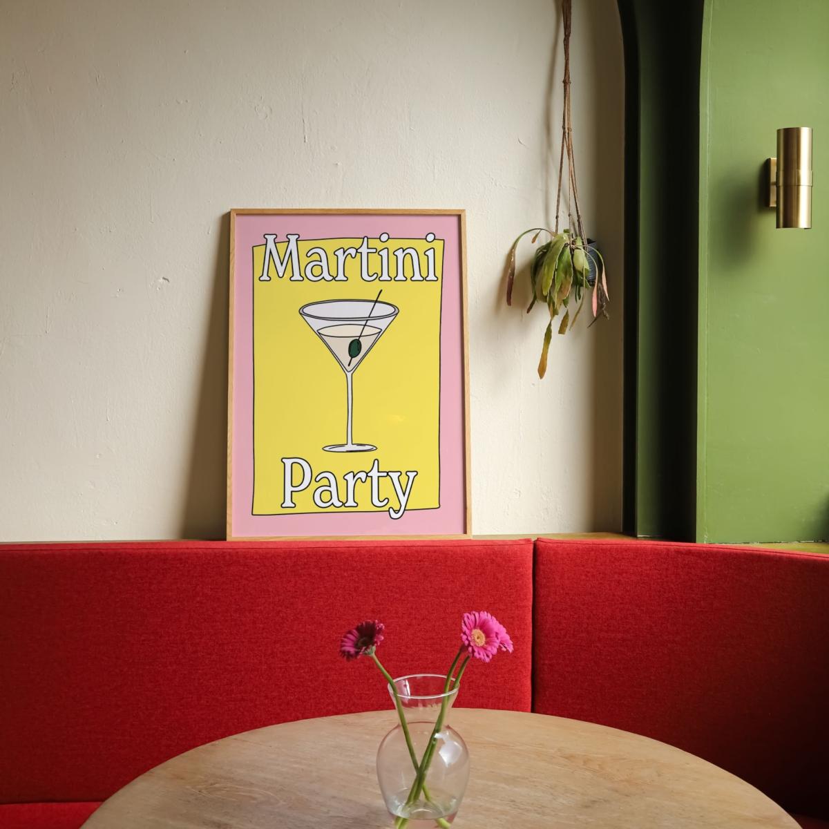 Yellow / Orange / Pink A3 Martini Party Print Sofe Store – image 2
