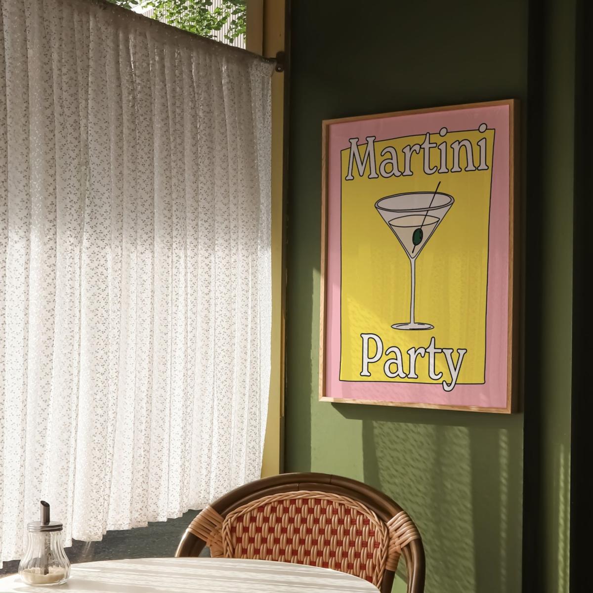 Yellow / Orange / Pink A3 Martini Party Print Sofe Store – image 3