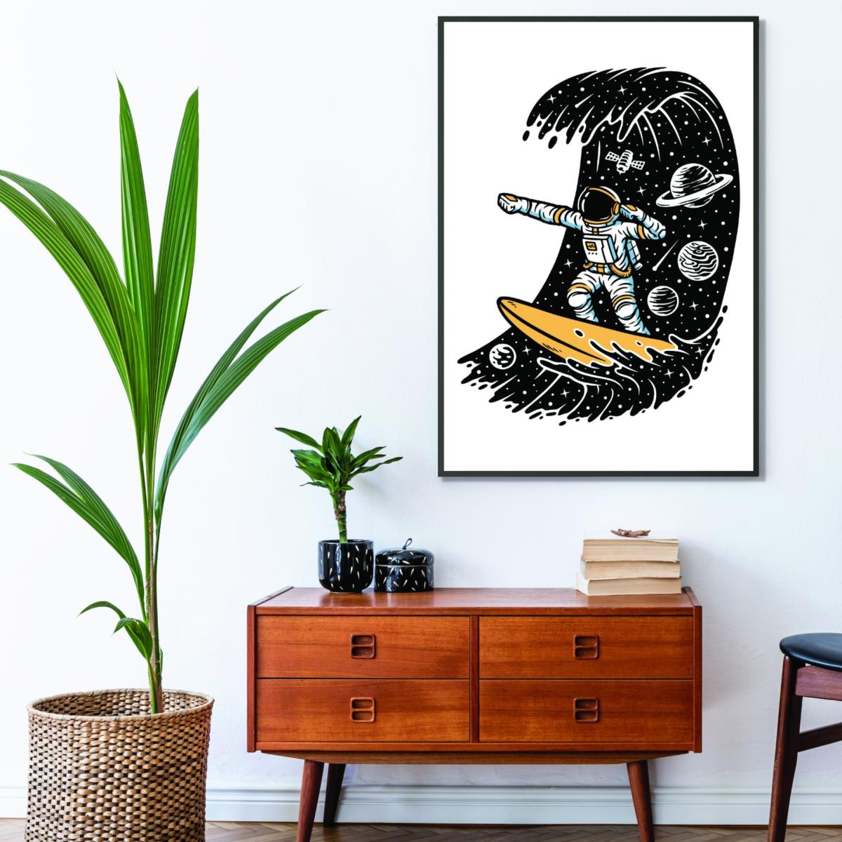 Yellow / Orange Surf's Up A1 594 X 841Mm Stanley Print House – image 3