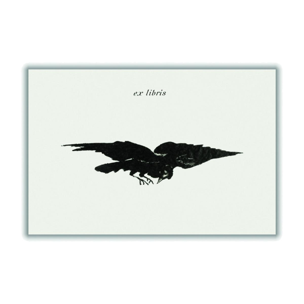 Black Flying Raven- Ex Libris A2 420 X 594Mm Stanley Print House – image 1