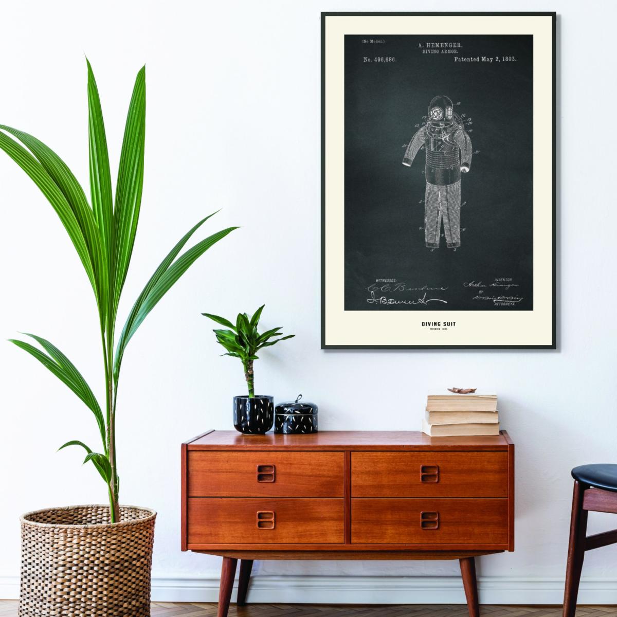 Grey Diving Suit - Patented 1893 Medium Stanley Print House – image 3