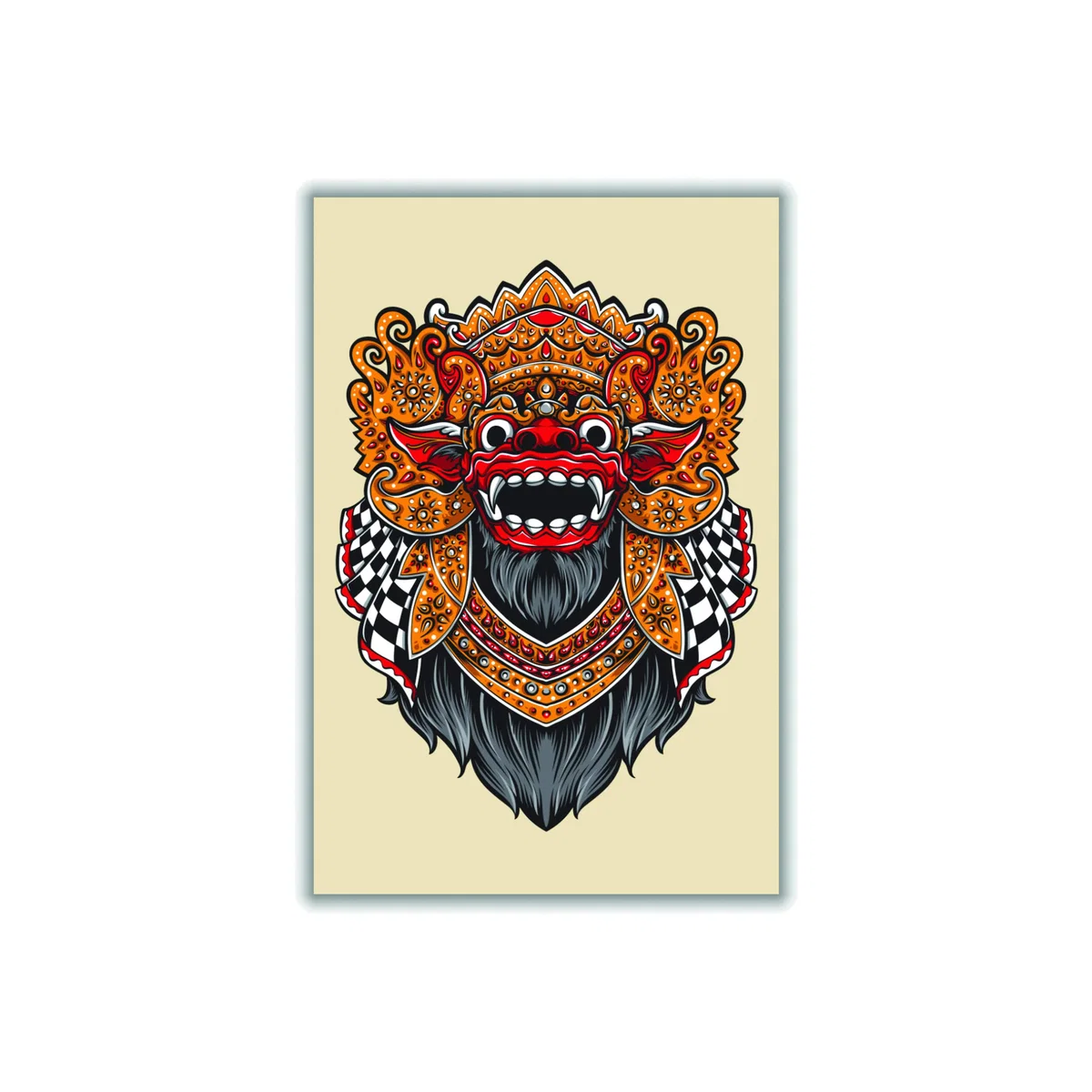 Yellow / Orange Balinese Mythology Large Stanley Print House – image 1