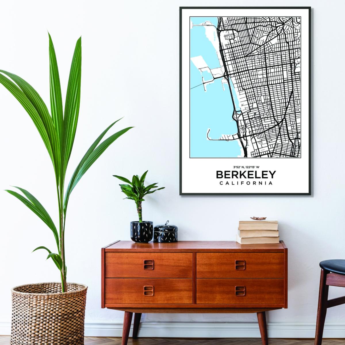 Blue Map Of Berkeley California Large Stanley Print House – image 3