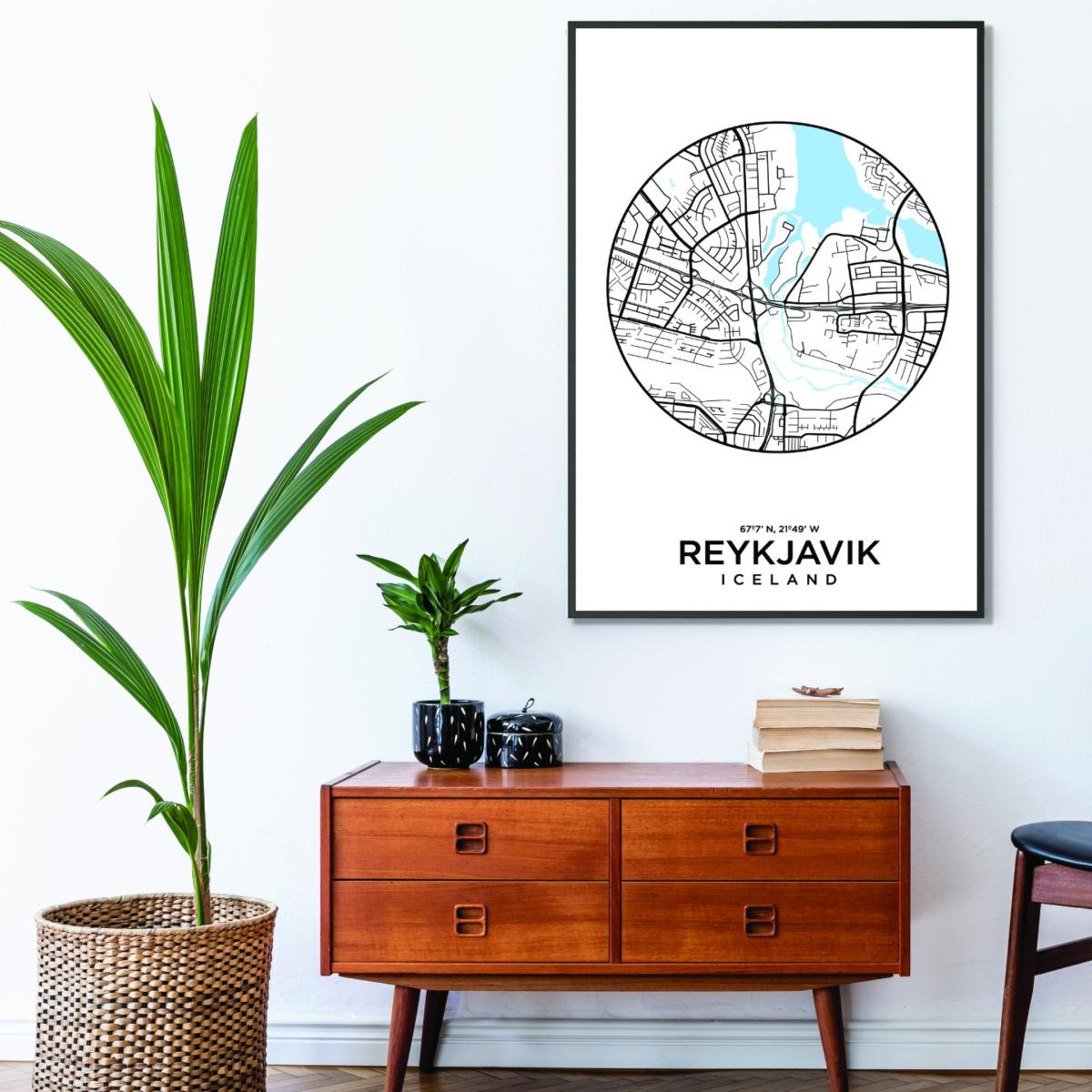 Blue Map Of Reykjavik Extra Large Stanley Print House – image 3