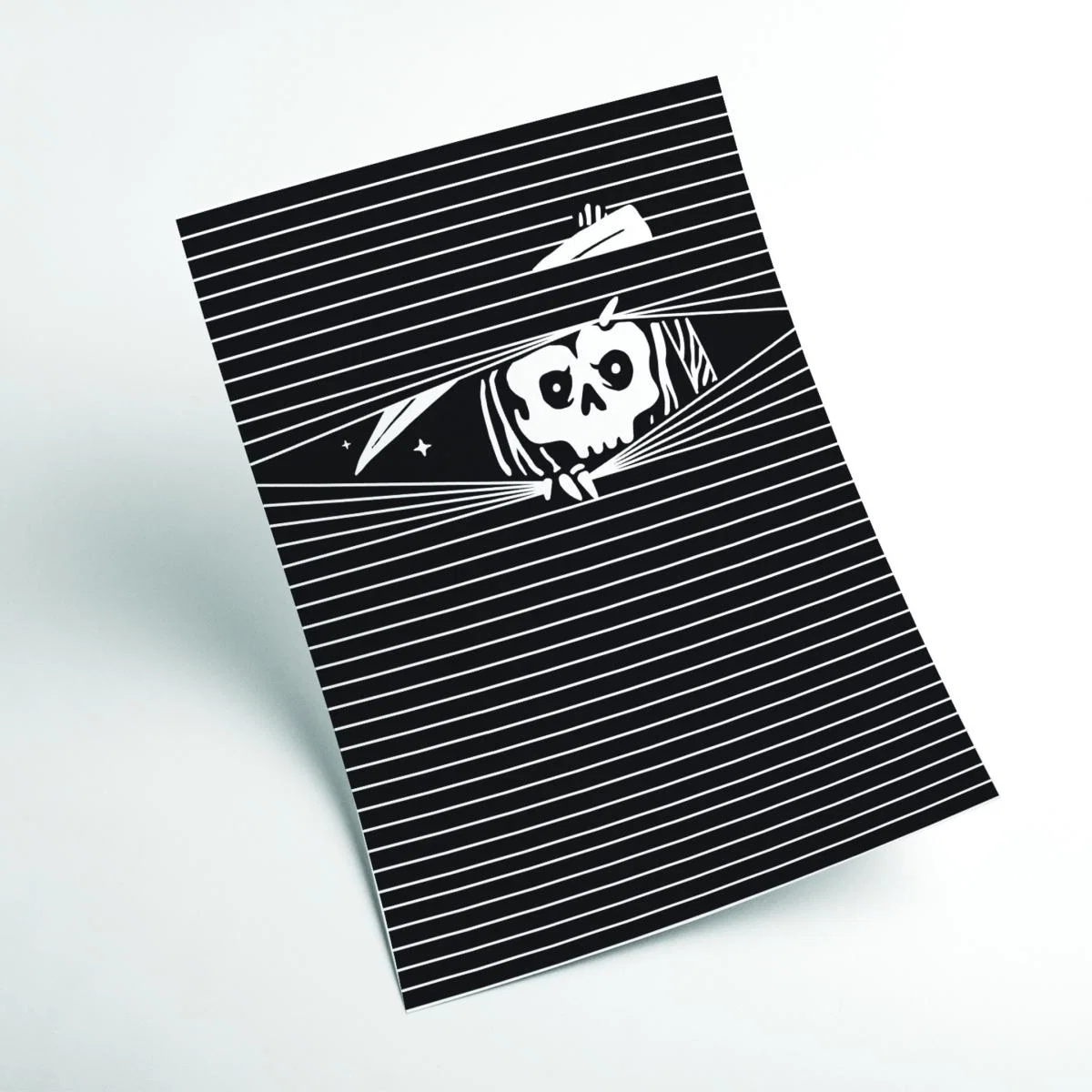 White The Grim Reaper A3 297 X 420Mm Stanley Print House – image 2