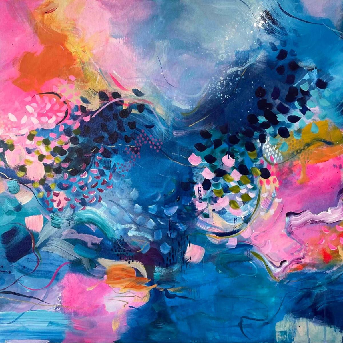 Blue Eternal Sunset - Large Abstract Print Jessica Slack Studio – image 2