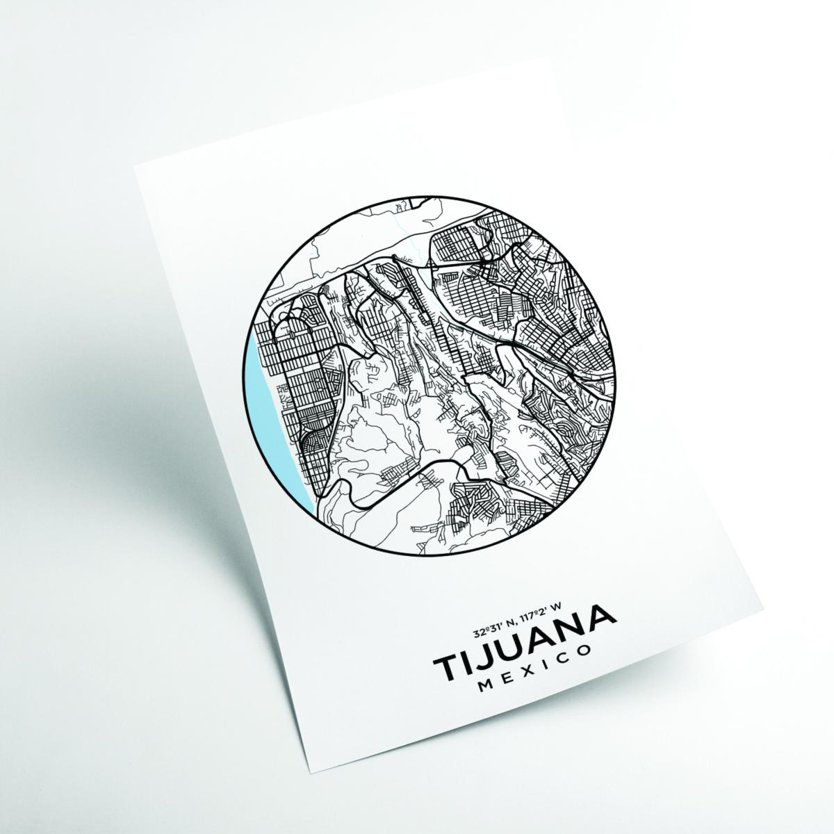 Black Map Of Tijuana Medium Stanley Print House – image 2