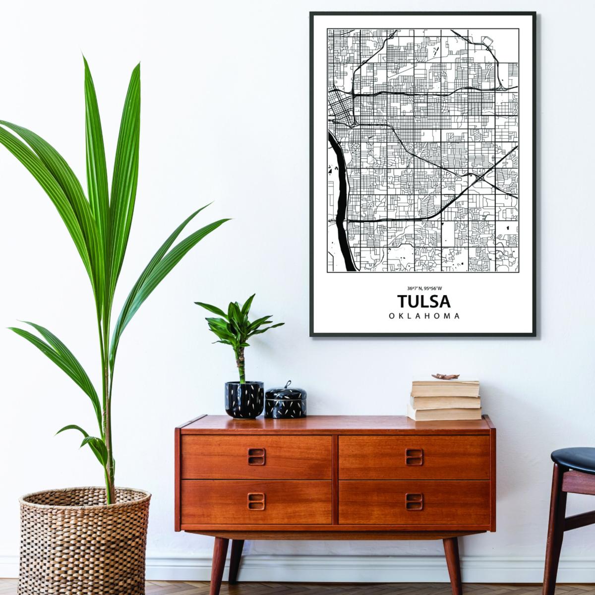 Black Map Of Tulsa Xxs Stanley Print House – image 3