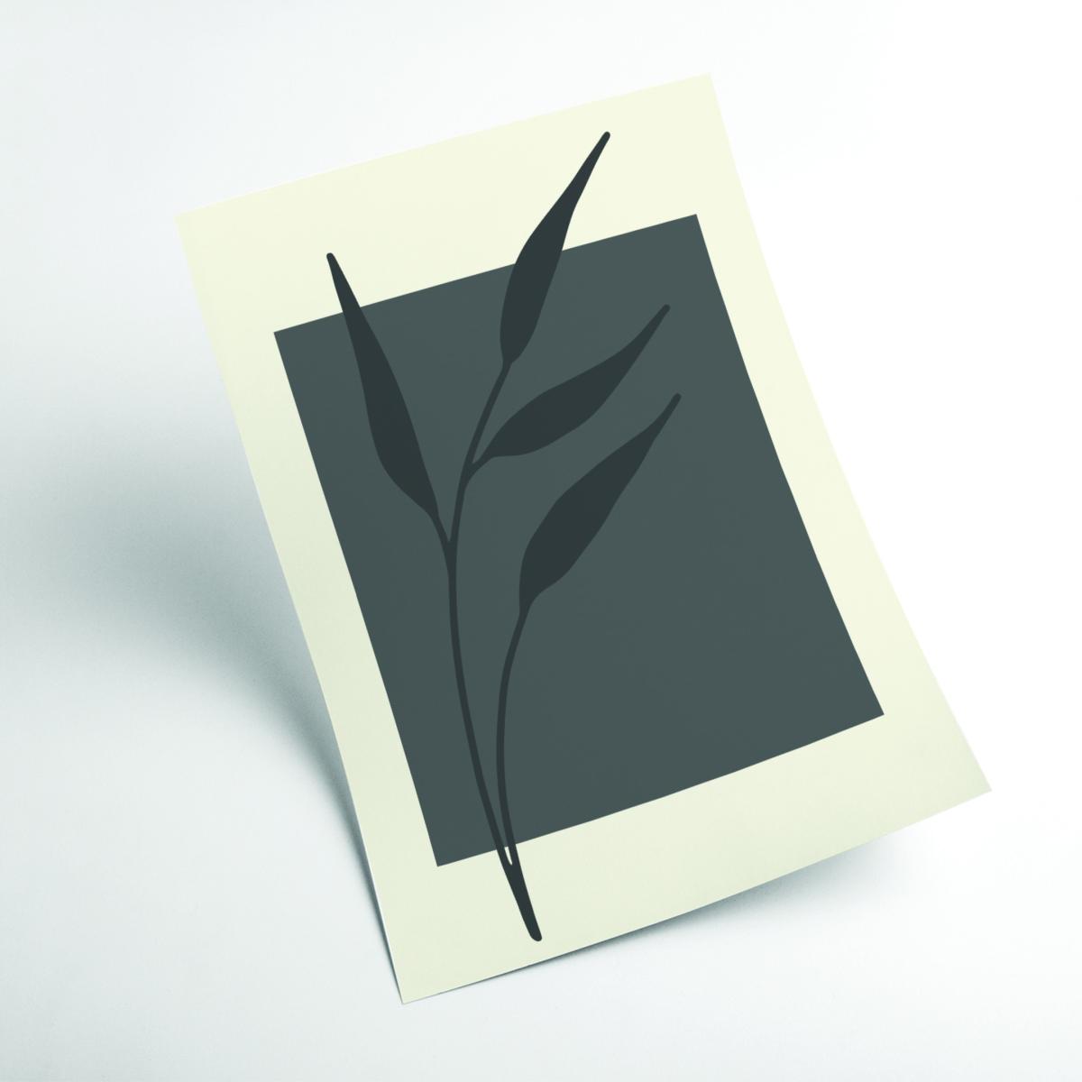 Grey Abstract Minimal Plants #4 Large Stanley Print House – image 2