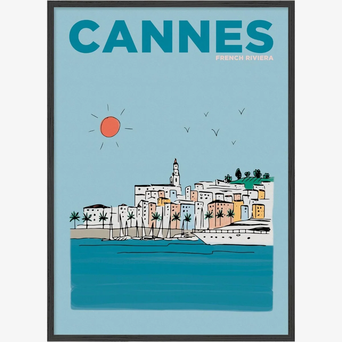 Cannes Summer Escapes Print Places & Spaces Art Co. – image 1