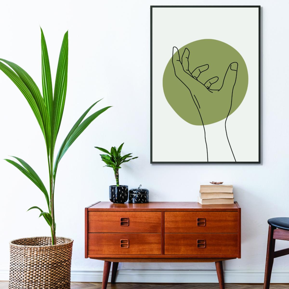 Green Abstract Minimal Hand #4 Small Stanley Print House – image 3