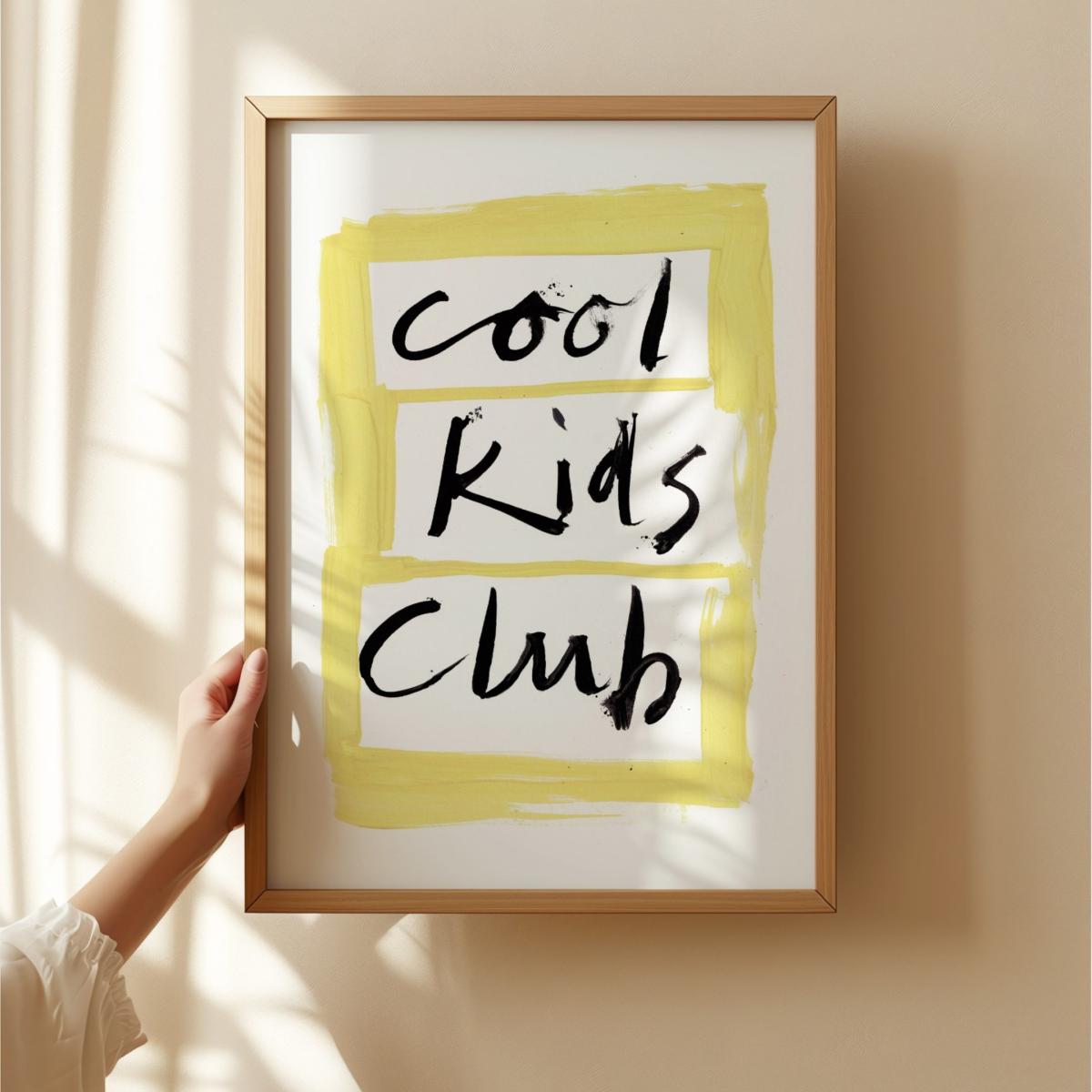 Yellow / Orange Cool Kids Club Hand Painted Art Print - A2 | Natalie Cass Art – image 4