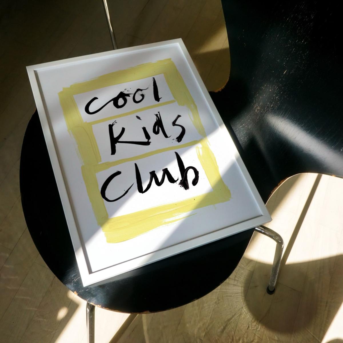 Yellow / Orange Cool Kids Club Hand Painted Art Print - A2 | Natalie Cass Art – image 5