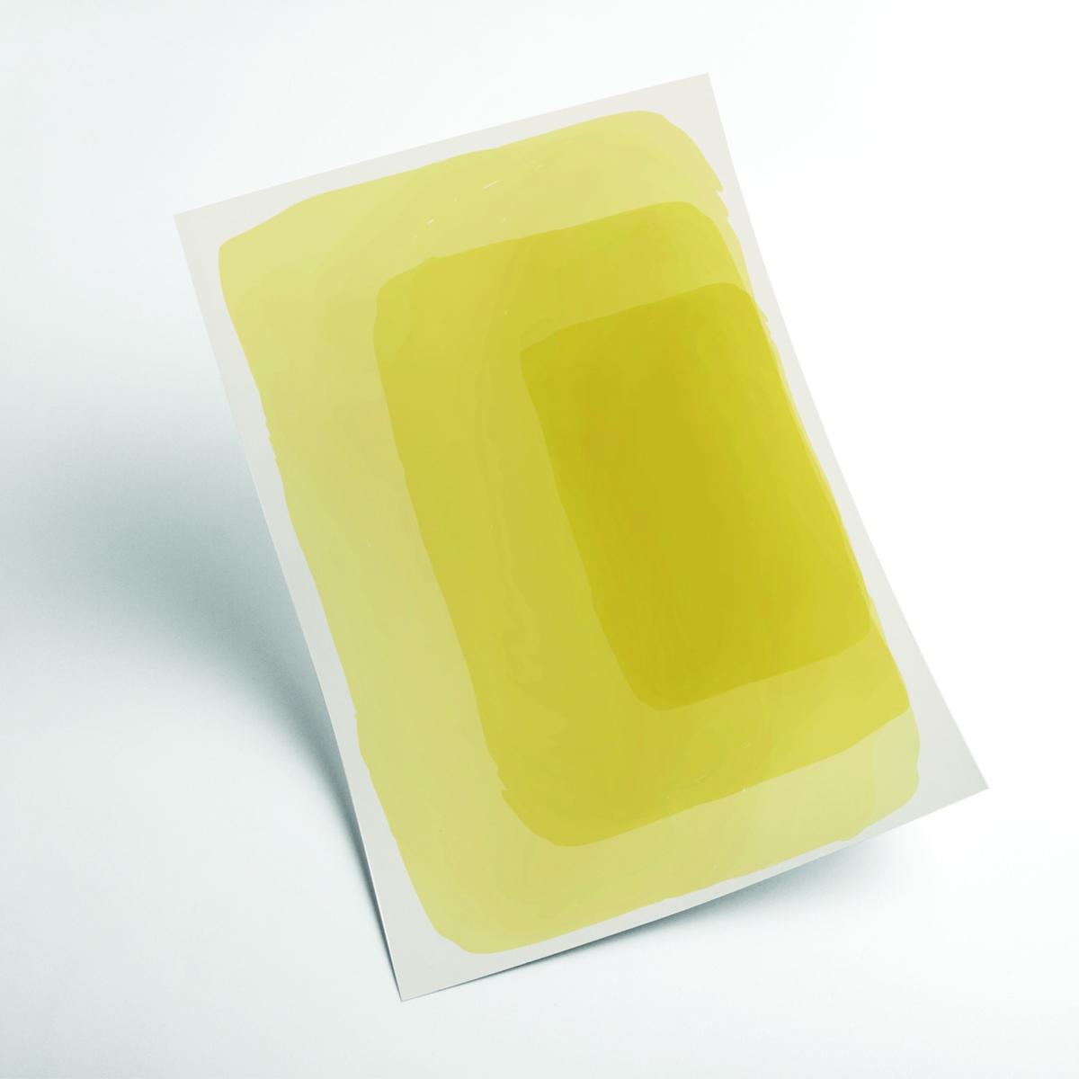 Yellow / Orange Yellow Watercolor Shapes #4 Small Stanley Print House – image 2