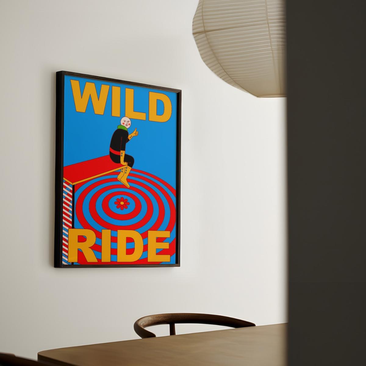 Blue / Yellow / Orange Wild Ride - Giclee Fine Art Print - Extra Small | A4 | 210 X 297Mm | East Side Studio London – image 2