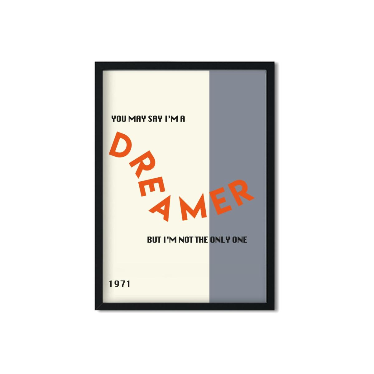 John Lennon Imagine You May Say That I'm A Dreamer Retro Giclée Art Print A3 297 X 420Mm Fanclub – image 1