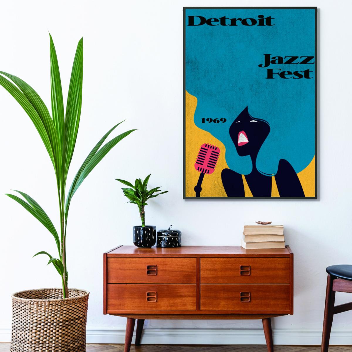 Blue Detroit Jazz Fest 1969 Extra Large Stanley Print House – image 3